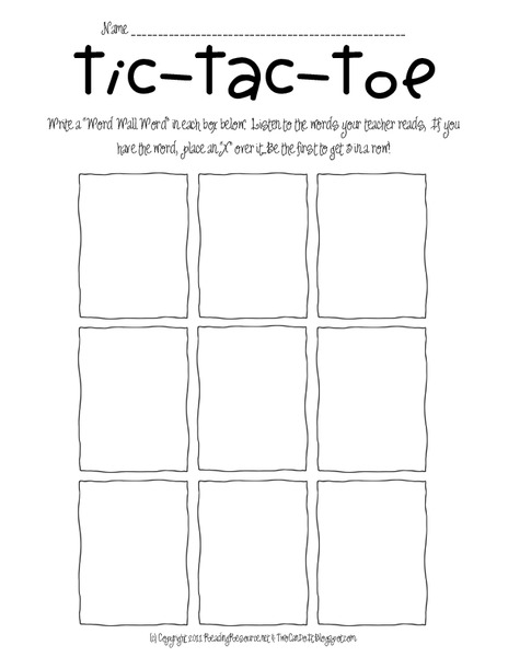 Tic-Tac-Toe Printables