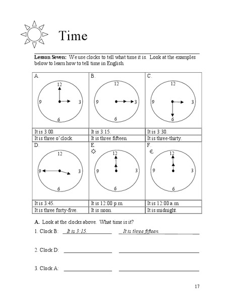 Time Worksheet