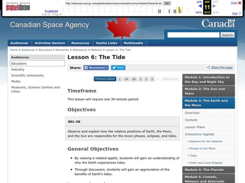 Tides Lesson Plan