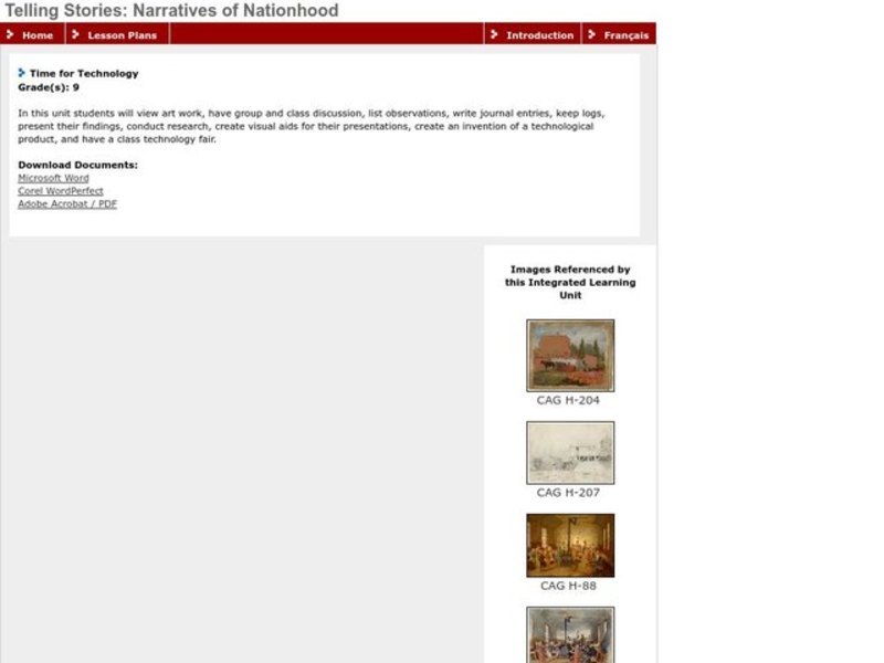 Time for Technology Lesson Plan