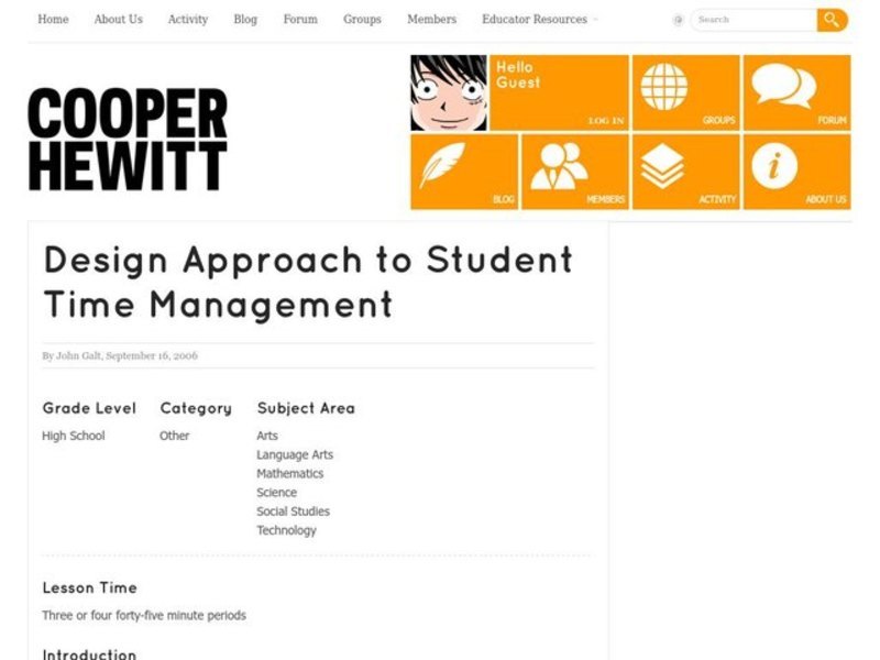 Time Management Lesson Plan