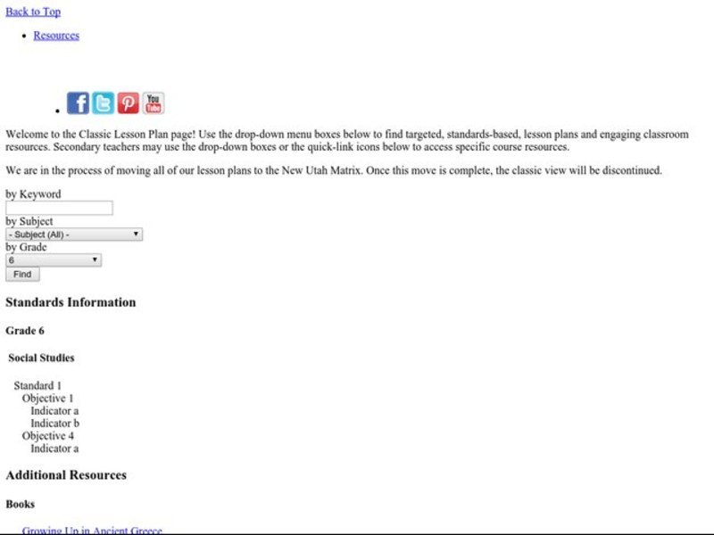 Ancient Mediterranean Lands: Greece Lesson Plan