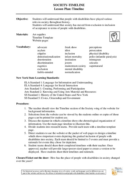 Timeline Lesson Plan