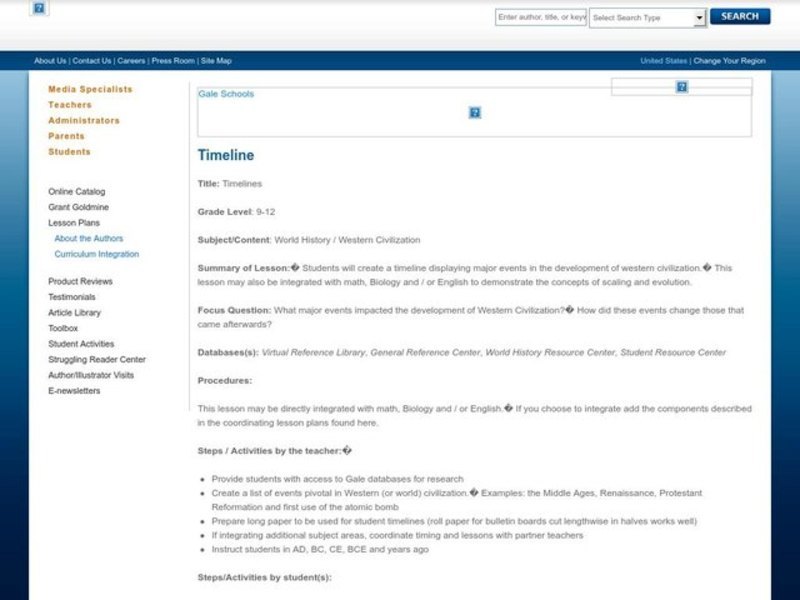 Timelines and Texts: Motivating Students to Read Nonfiction Lesson Plan