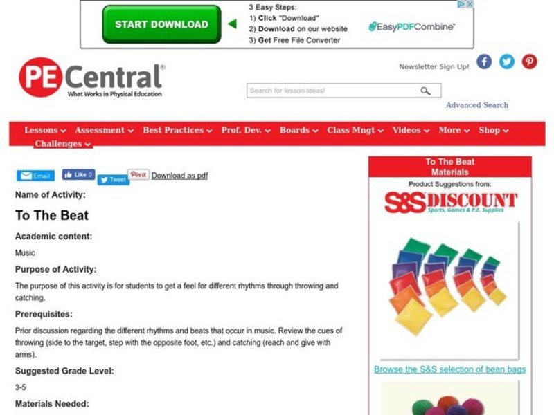 To The Beat Lesson Plan