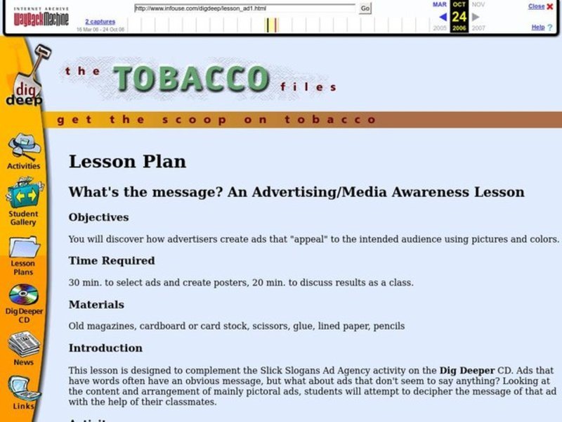 Tobacco Lesson Plan
