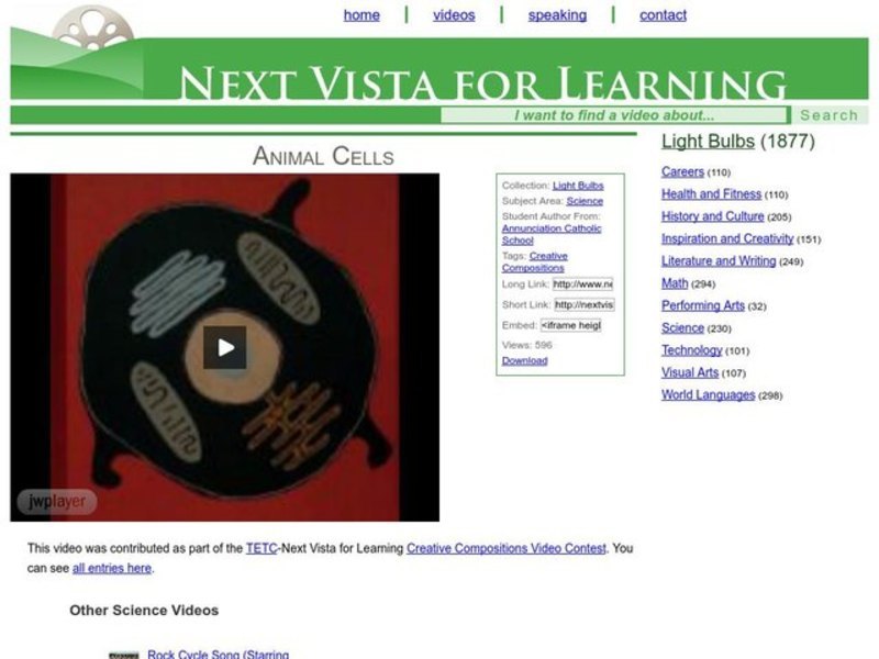 Animal Cells Instructional Video