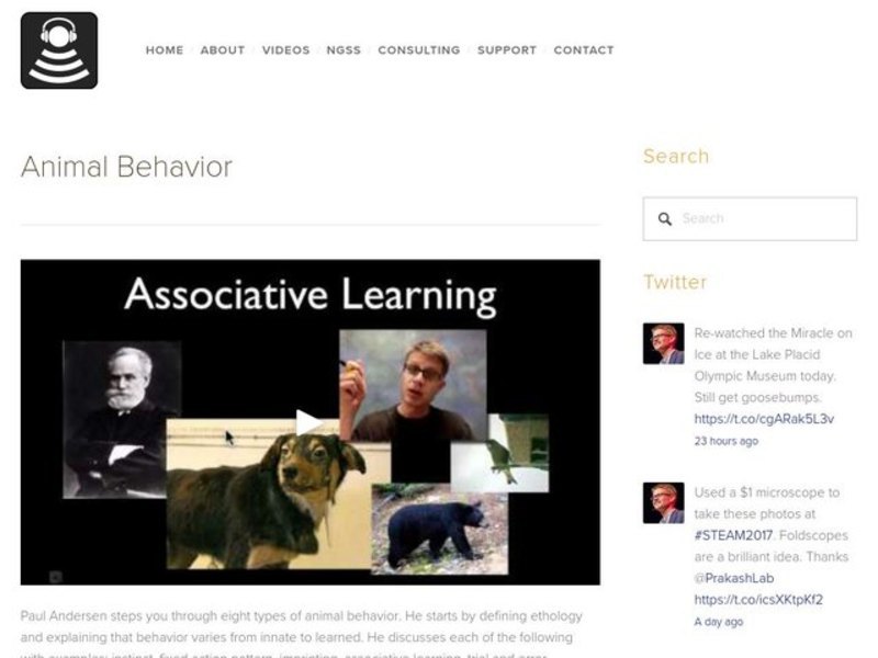 Animal Behavior Instructional Video