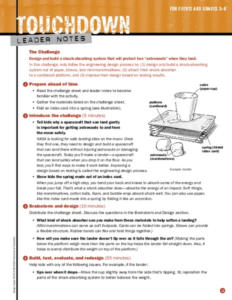 Touchdown Lesson Plan