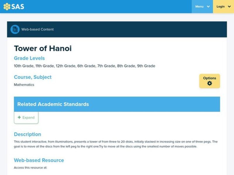Tower of Hanoi Lesson Plan