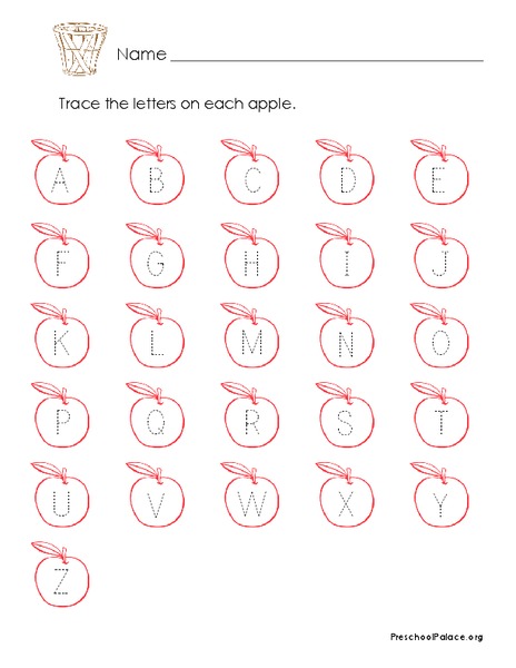 Trace the letters Lesson Plan