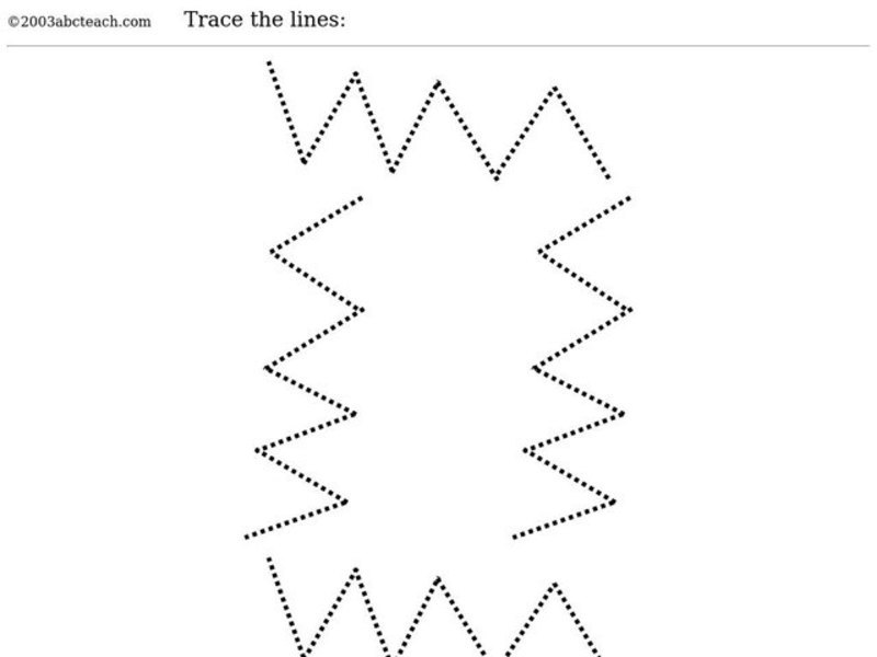 Trace The Lines Worksheet