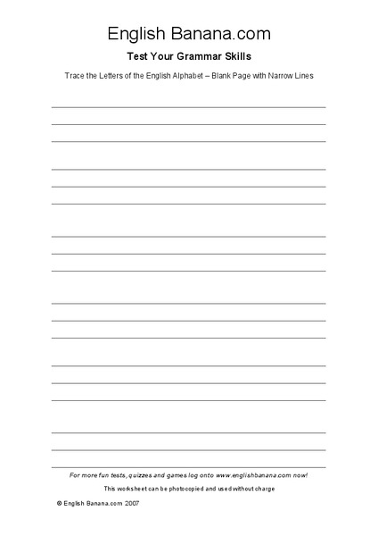 Trace the Letters of the English alphabet Worksheet