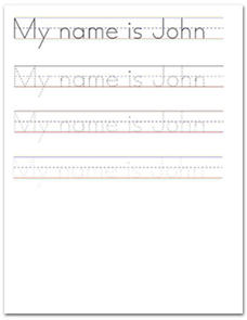 Tracing a Printed Sentence Worksheet