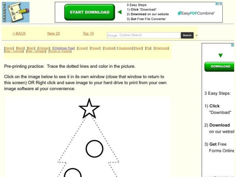 Tracing and Coloring Practice Worksheet