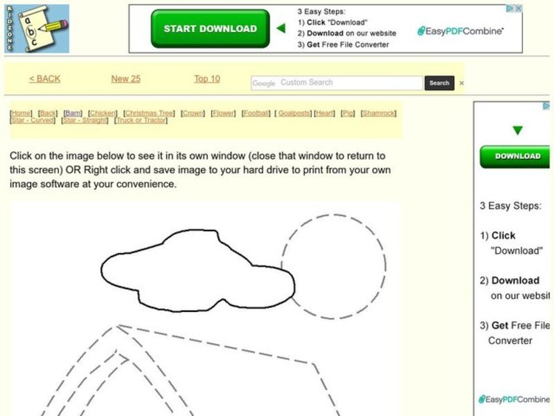 Tracing and Coloring Practice Worksheet