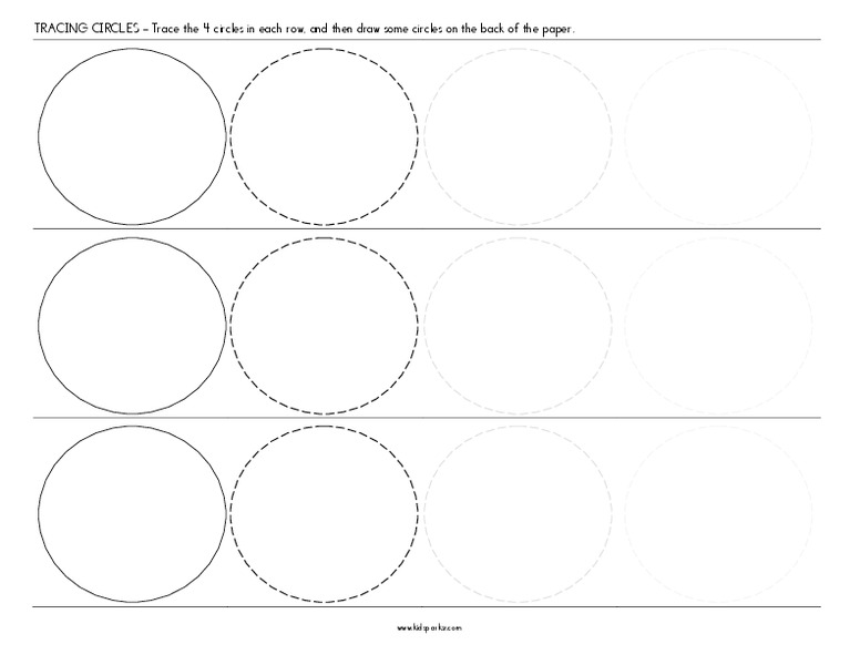 Tracing Circles Worksheet