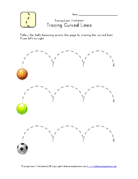 Tracing Curved Lines Worksheet