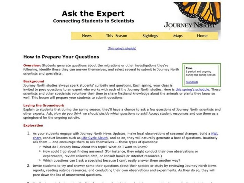 Ask the Expert Lesson Plan