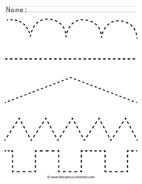 Tracing Lines Worksheet