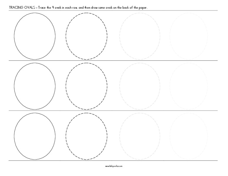 Tracing Ovals Worksheet