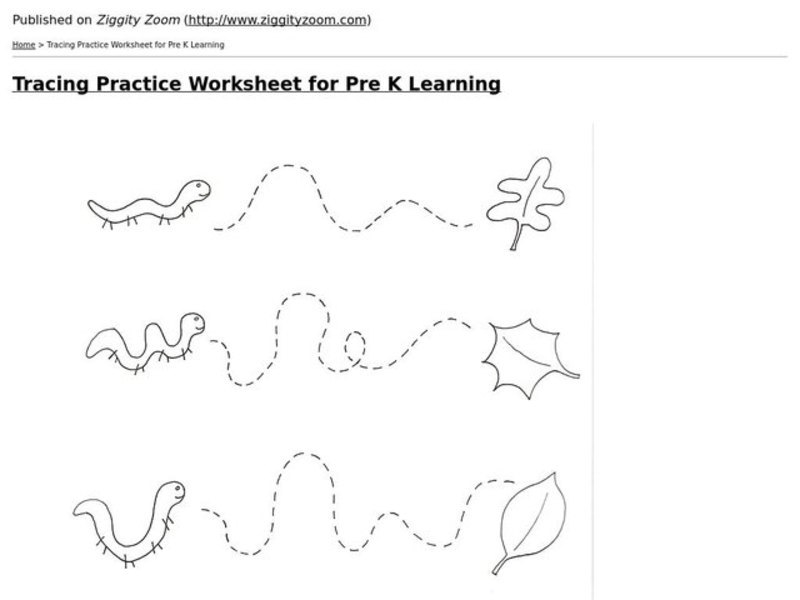 Tracing Practice Worksheet