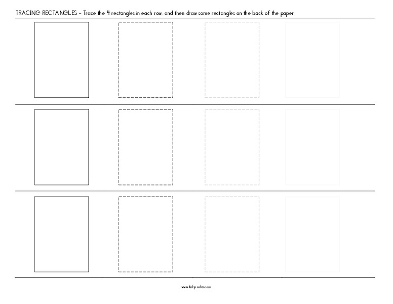 Tracing Rectangles Worksheet