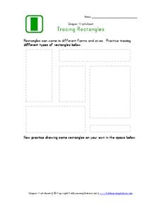 Tracing Rectangles Worksheet