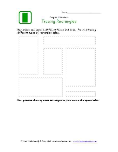Tracing Rectangles Worksheet