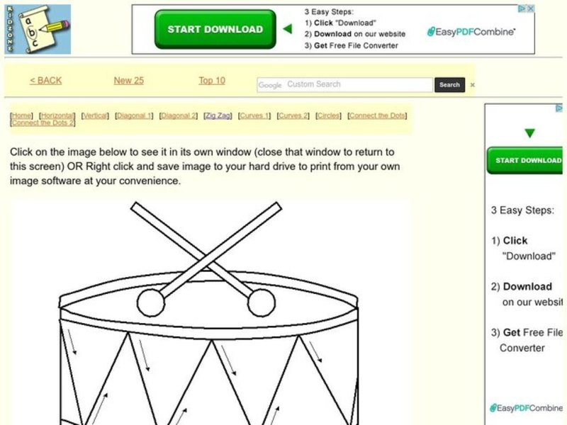 Tracing Practice Worksheet