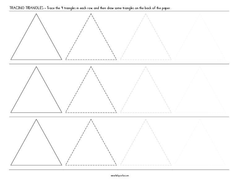 Tracing Triangles Worksheet