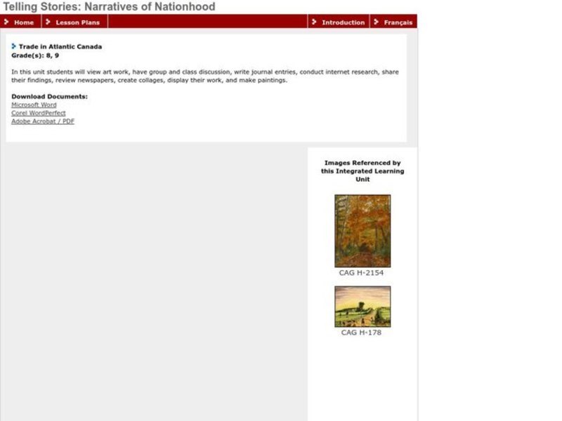 Trade in Atlantic Canada Lesson Plan