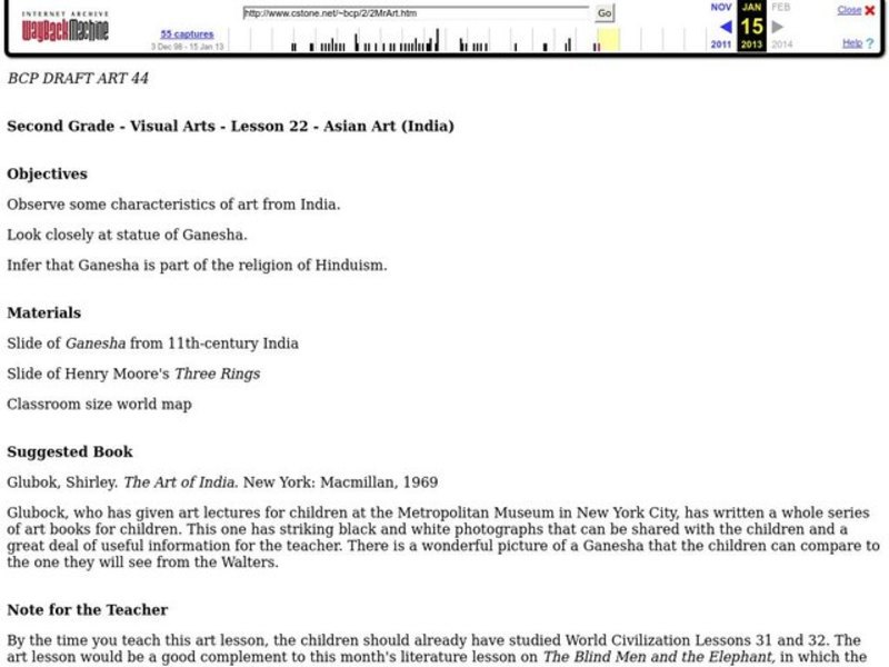 Asian Art Lesson Plan