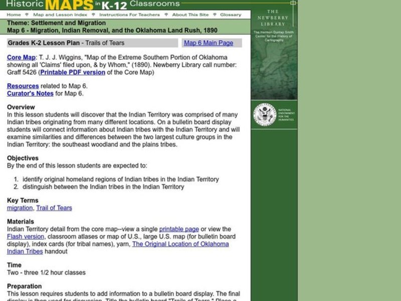 Trail of Tears Lesson Plan