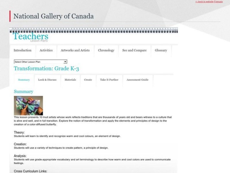 Transformation Lesson Plan