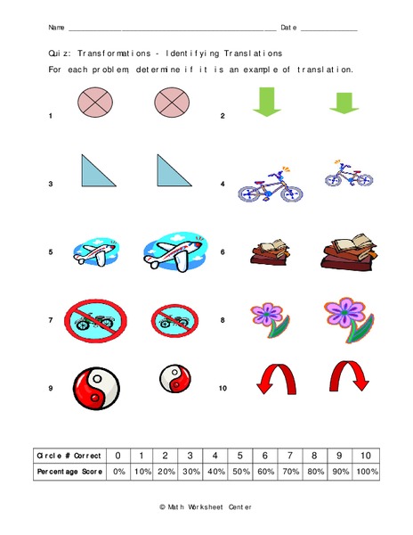 Transformations Worksheet