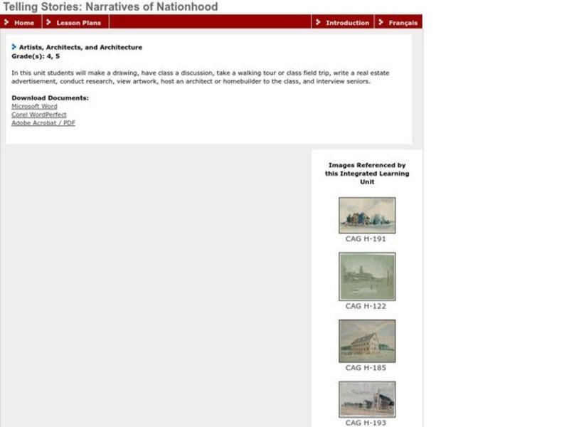 Artists, Architects, and Architecture Lesson Plan