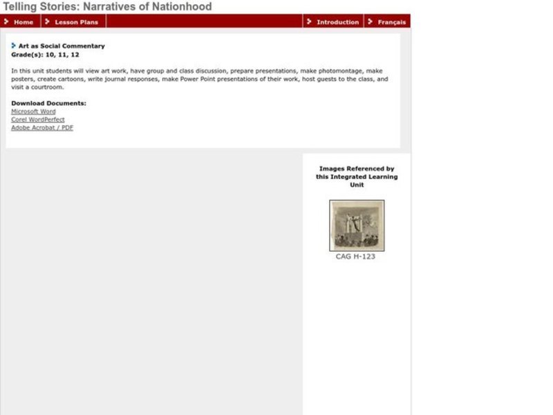 Art as Social Commentary Lesson Plan