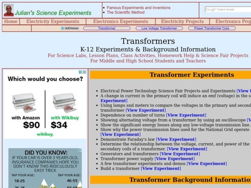 Transformers Lesson Plan