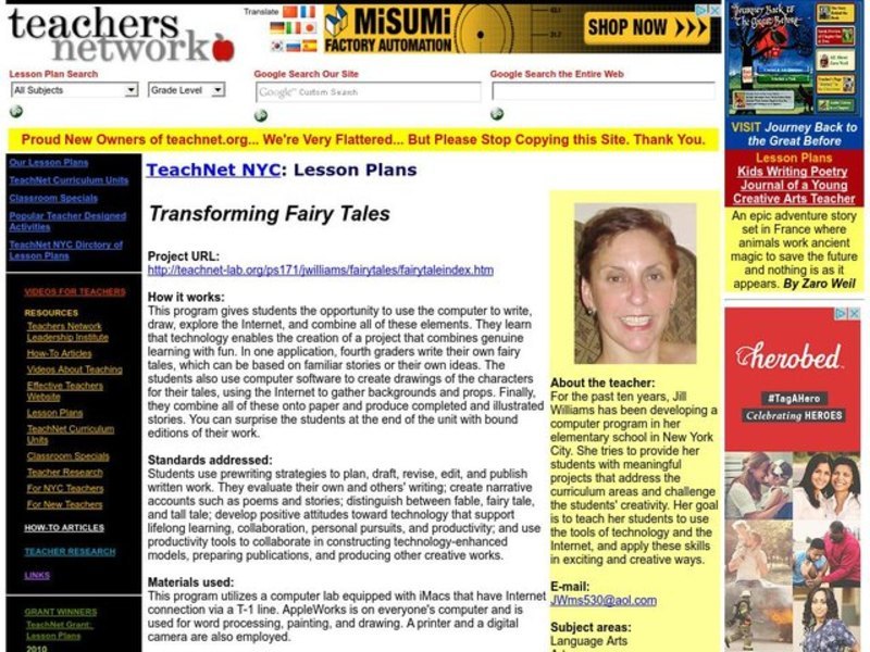 Transforming Fairy Tales Lesson Plan