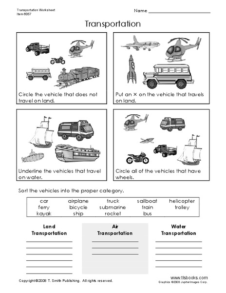 Transportation Worksheet