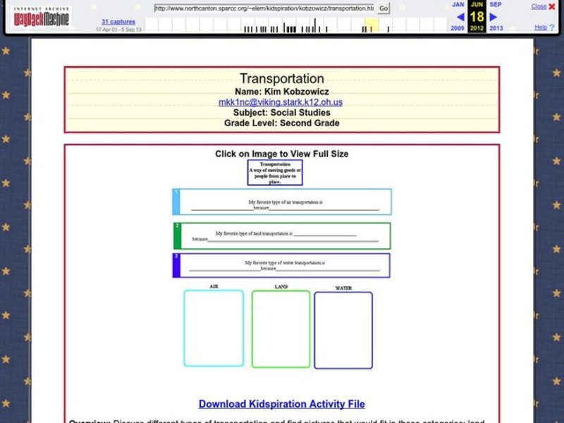 Transportation Lesson Plan