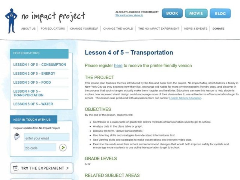 Transportation Lesson Plan