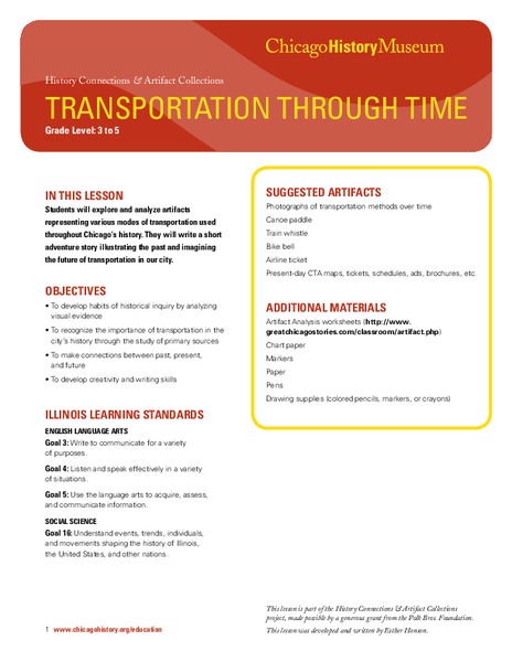 Transportation Through Time Lesson Plan