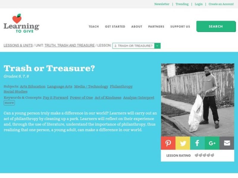Trash or Treasure? Lesson Plan