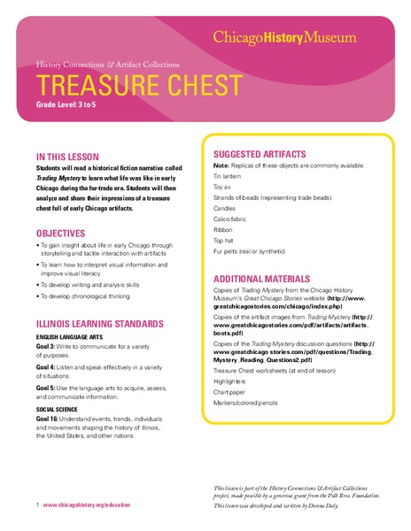 Treasure Chest Lesson Plan