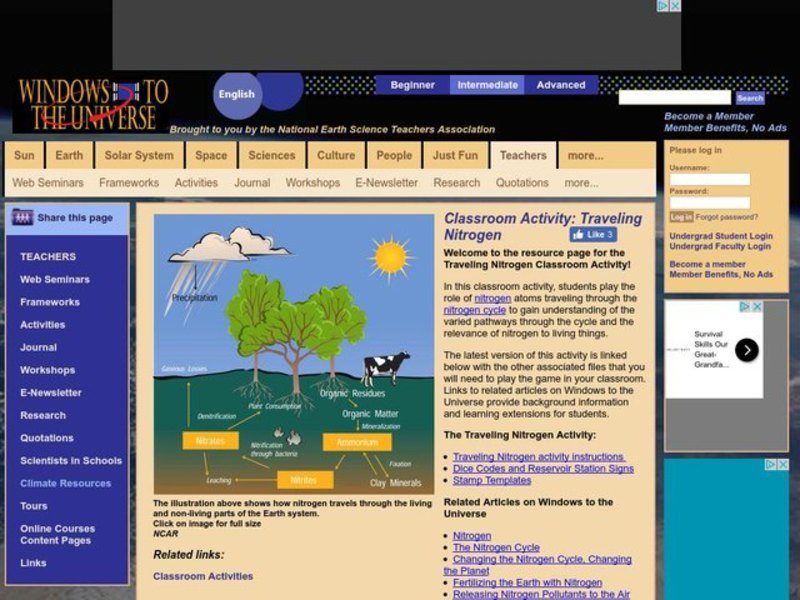 Traveling Nitrogen Lesson Plan