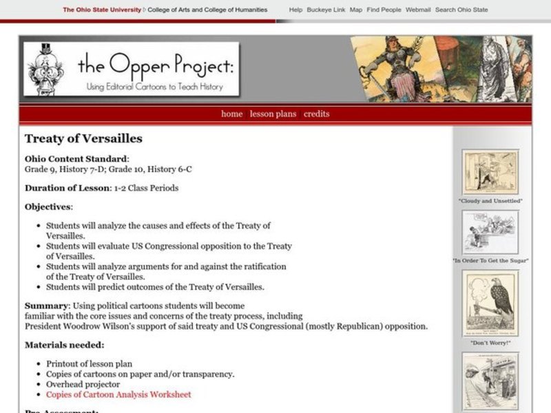 Treaty of Versailles Lesson Plan