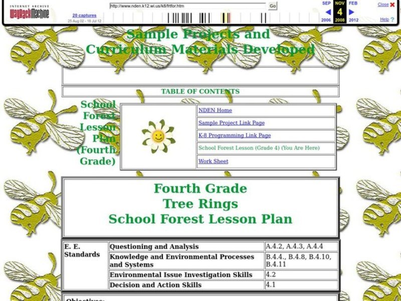 Tree Rings Lesson Plan