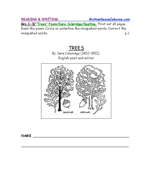 Trees Worksheet